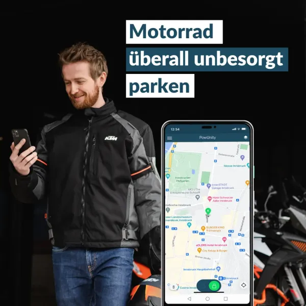 PowUnity 4G +Goodie Biketrax für Motorräder | GPS-Tracker für Motorräder (Diebstahlalarm, Live-Tracking, Routentagebuch)